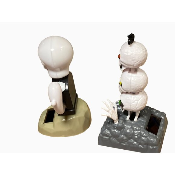 Halloween Solar-Powered Bobbleheads Set - Skeleton & Tombstone Design - Picture 5 of 10